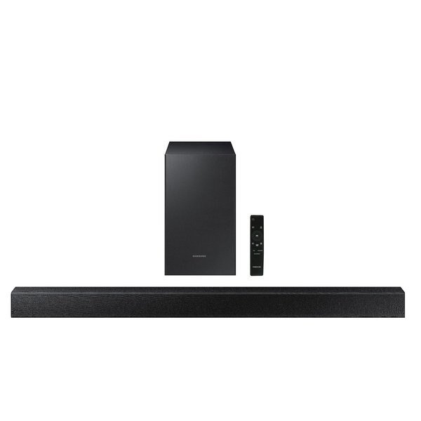 2-Piece 2.1-Channel 300-Watt Bluetooth Soundbar with Wireless Subwoofer, Samsung, Mfr#: HW-A450/ZP